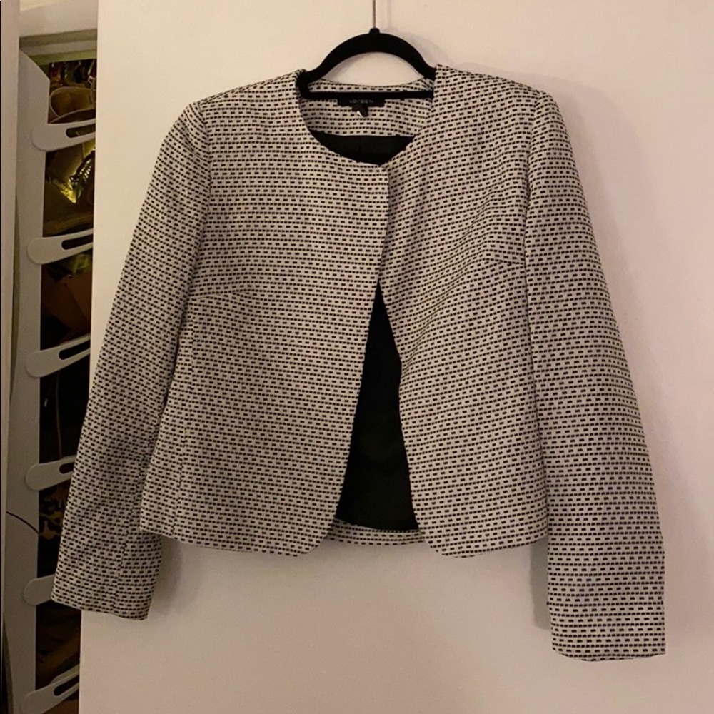 Louden Black and White Textured Blazer
